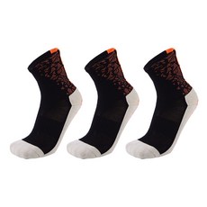 SNF 통기성 충격흡수 스포츠 축구양말 숏 3p, 06 오렌지