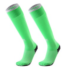 防滑厚底足球襪 2雙, 05綠白
