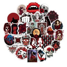 Eori Market 筆電裝飾 歌德風 黑白感性 造型貼紙, 1個, 類型 4