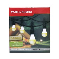 KUMHO Beongaepyo 錦湖電機 燈串電線 8頭 5M, 黑色, 1個