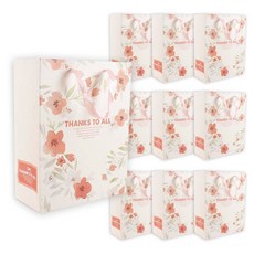 DARUMEE 花卉感謝禮物提袋 03 10入, 混色