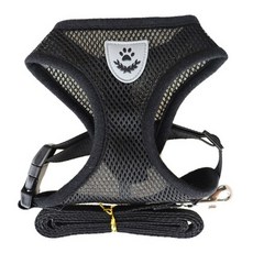 씨에스소울 반려동물 베이직 컬러 하네스 S, 블랙, 1개