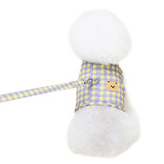 파스텔펫 반려견 곰돌이 체크 하네스 세트 XL, 퍼플, 1세트