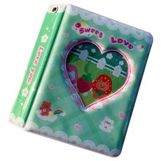UNICOSY Sweet Love 收集冊 迷你照片冊 78 x 110 x 22 mm, 05 綠色蕾絲, 20張