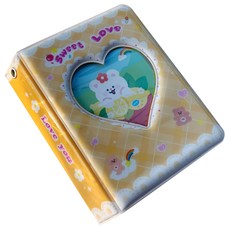 UNICOSY Sweet Love 收集冊 迷你照片冊 78 x 110 x 22 mm, 03 黃色格子, 20張