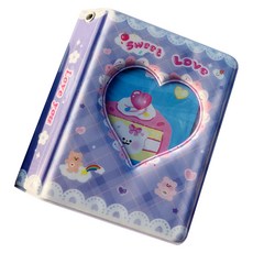 UNICOSY Sweet Love 收集冊 迷你照片冊 78 x 110 x 22 mm, 02 紫色格子, 20張