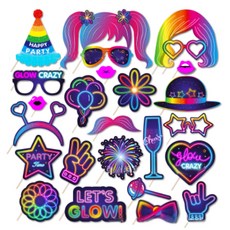 Isabelle Home Glow Stitch 生日派對道具套組, 1套, 混合顏色