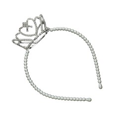 FLO-J皇冠珍珠髮箍, 1個, 銀色