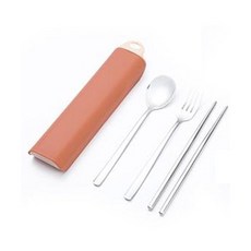 MACH 三個餐具, 勺子+筷子+叉子+箱子, 橘子