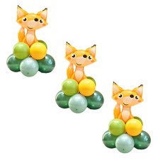 WOW PARTY KOREA 胖胖動物農場氣球柱 狐狸, 混合顏色, 3套