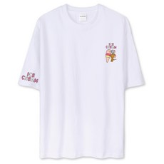 VENHIT 湯姆貓與傑利鼠圖案大尺碼寬鬆短袖T恤 WBTJOM2314F