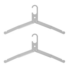 더풀문 휴대용 2단 접이식 옷걸이, 실버, 2개