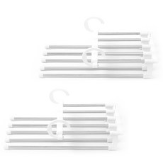 Tree The Full Moon 5層褲子衣架, 2個, 混合顏色