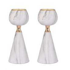 高級大理石燭台蠟燭 02風格 B 2入, 混合顏色