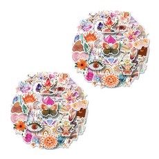 글로리빙 DIY 여행용 노트북 오토바이 스티커 50종 세트, 보헤미아, 2세트