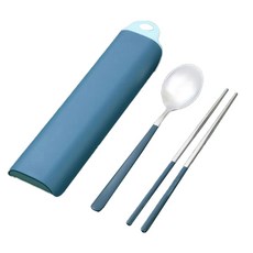 MACH Goyo 粉彩餐具組, 湯匙 + 筷子 + 餐具筒, 藍色