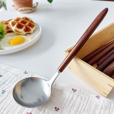 Bogen 硬楓木原木生漆餐具湯勺 小, 單一顏色, 1個