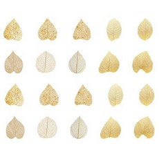 Gloryving DIY手帳裝飾 樹葉落葉捲筒貼紙, 乾葉, 2個