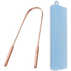 Roots舌頭清潔劑銅色+塑料盒套組14cm, 1套