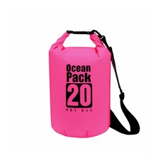 w에이블 방수 비치 수영 드라이 백팩 20L, 07 분홍색