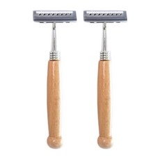 칼리오페 남성용 클래식 우드 일회용 면도기, 1개입, 2개