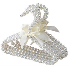 Watem兒童衣服可愛公主珍珠上衣衣架, 10個, 白色的珍珠