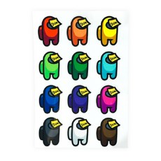 Darunina Among Us行李箱日記裝飾貼紙 3, 混合顏色, 1個