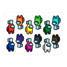 Darunina Among Us行李箱日記裝飾貼紙 7, 混合顏色, 1個