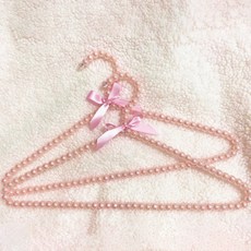 Watem成人用可愛公主珍珠上衣衣架, 10個, 粉珍珠