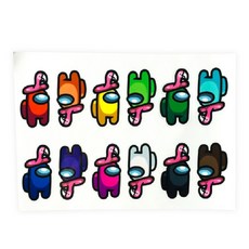 Darunina Among Us行李箱日記本裝飾貼紙 6, 混合顏色, 1個