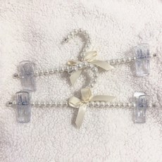 Watem成人用可愛公主珍珠褲子衣架, 10個, 白色的珍珠