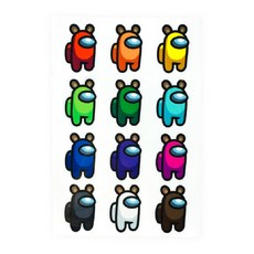 Darunina Among Us行李箱日記裝飾貼紙 2, 1個, 混色