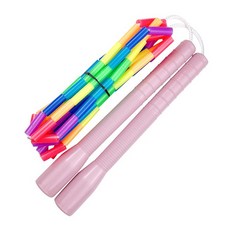 JFROPE 彩虹珠節跳繩 橫式, 嬰兒粉