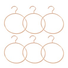 Whatem 高級金屬掛架 衣架 圍巾毛巾架, 玫瑰金圓形掛架, 6個