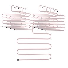 Watem鐵製空間節省S型5層褲子衣架, 10個, 粉色的