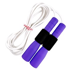 JFROPE 兒童高級海綿競速跳繩 ver 2, 紫色(跳繩), 隨機出貨(備用繩), 1個