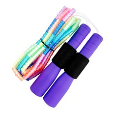 JFROPE 兒童高級海綿彩虹軟珠跳繩 ver 3, 紫色, 1個