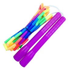 JFROPE 彩虹珠節跳繩 橫式, 紫色