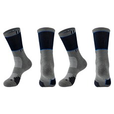 SNF 두꺼운 바닥 하이킹 축구 농구 양말 2켤레, 03 회색