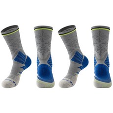 SNF 時尚圖案亮點彩色運動襪 2雙, 02 灰藍色