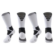 SNF 重點氣墊運動襪 2雙, 02 白色