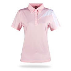 LUCEN 女款立領配色高爾夫短袖T恤 BLU2M603W