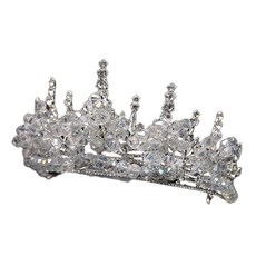 LUNA GLAM 巴洛克雪花皇冠 FRI516, 白色, 1個