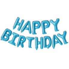 達爾尼娜繽紛多彩生日派對氣球套組, 珠光粉藍色, 1套