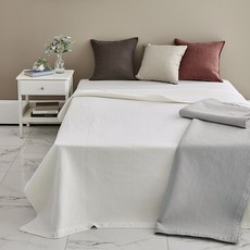 簡約風格素色床墊毯, 白色的