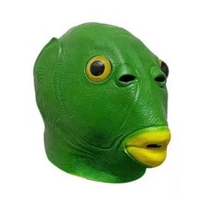 Darina派對服裝動物面具 綠色魚, 1個, 混色