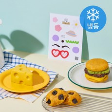 뽀뽀제과 강아지 피크닉 간식 3종 세트, 혼합맛(소고기치즈버거/소간칩쿠키/오리앤치즈), 420g, 1세트