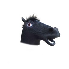 Darnina 派對服裝 動物面具 黑馬, 混合色, 1個