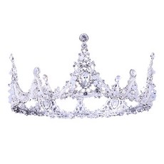 圓形皇冠飾品 自助婚紗 fmh505, 銀色, 1個