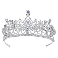 루나글램 크리에이티브 웨딩 크라운 왕관 WC512, 실버, 1개